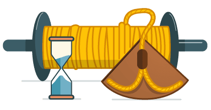 Nautical chip log illustration