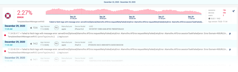 loglytics main page display log categorization