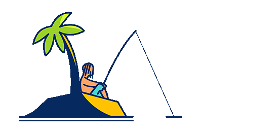 Relaxing on an island